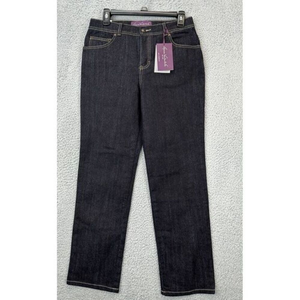 Gloria Vanderbilt Amanda Jeans Womens 8 Petite Navy Classic Fit Denim Ladies NEW